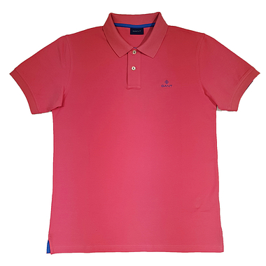 Gant Contrast Collar Pique Polo Rapture Rose