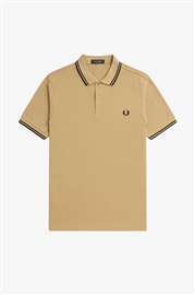 Fred Perry M3600 Twin Tipped Polo - Warm Stone